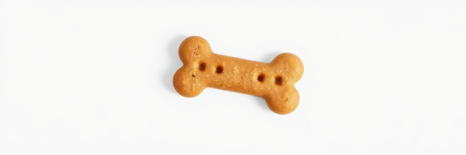 Unique dog treat shaped like a bone on a clean white background perfect for pet snacks
